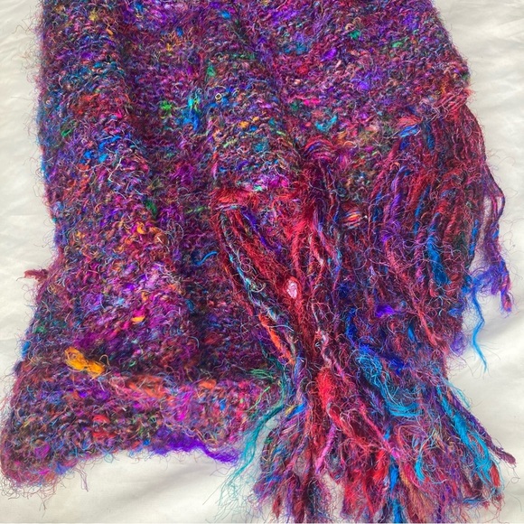 Colorful silk scarf - Picture 2 of 3